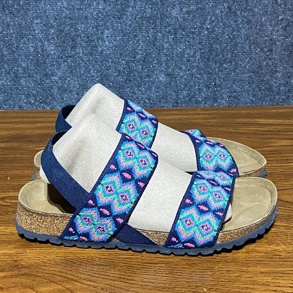 Papillio Birkenstock Caterina Sandals Aztec Blue Embroidered EU 37 US‎ 6 Narrow